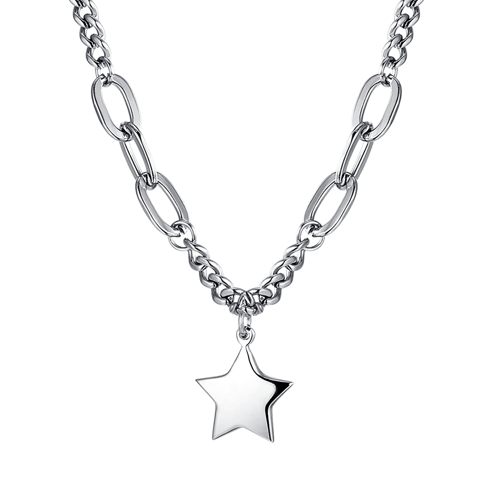 COLLIER POUR FEMMES EN ACIER DORÉ IP AVEC PENDENTIF ÉTOILE
