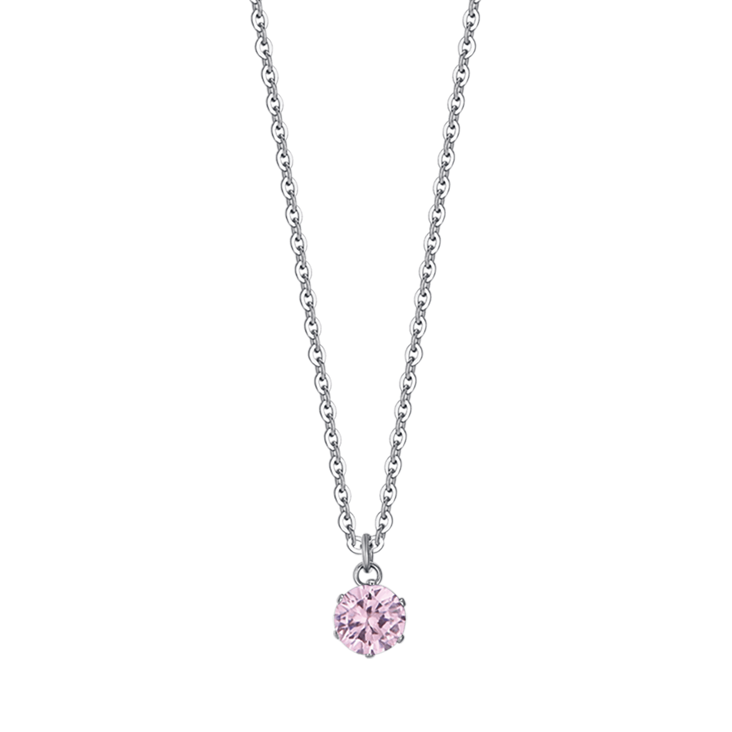 COLLIER POUR FEMME EN ACIER AVEC CRISTAL ROSE Luca Barra