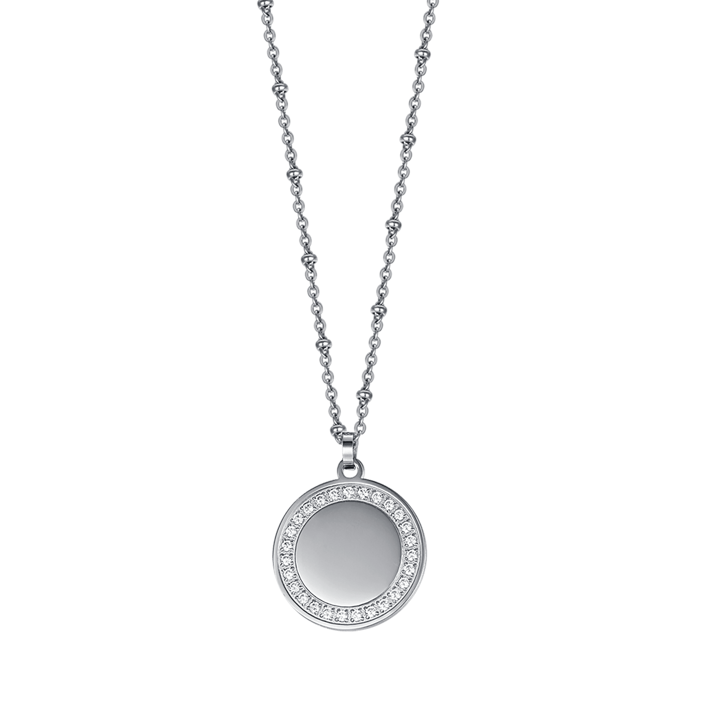 COLLIER POUR FEMME EN ACIER AVEC CRISTAUX BLANCS Luca Barra