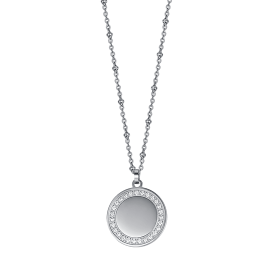 COLLIER POUR FEMME EN ACIER AVEC CRISTAUX BLANCS Luca Barra