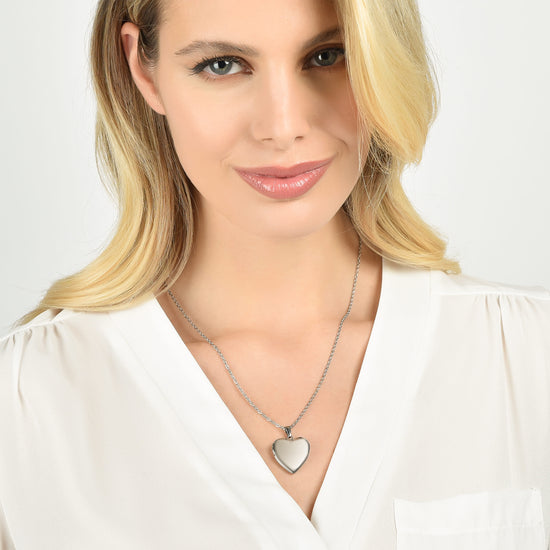 COLLIER EN ACIER POUR FEMME AVEC COEUR Luca Barra