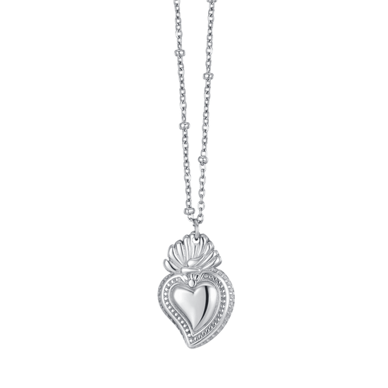 COLLIER EN ACIER POUR FEMMES AVEC CŒUR SACRÉ