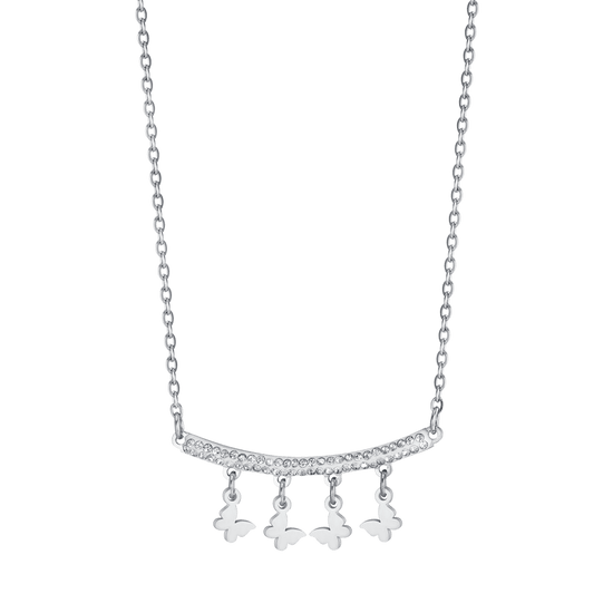COLLIER EN ACIER POUR FEMMES AVEC PENDENTIFS PAPILLONS