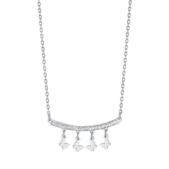 COLLIER EN ACIER POUR FEMMES AVEC PENDENTIFS PAPILLONS