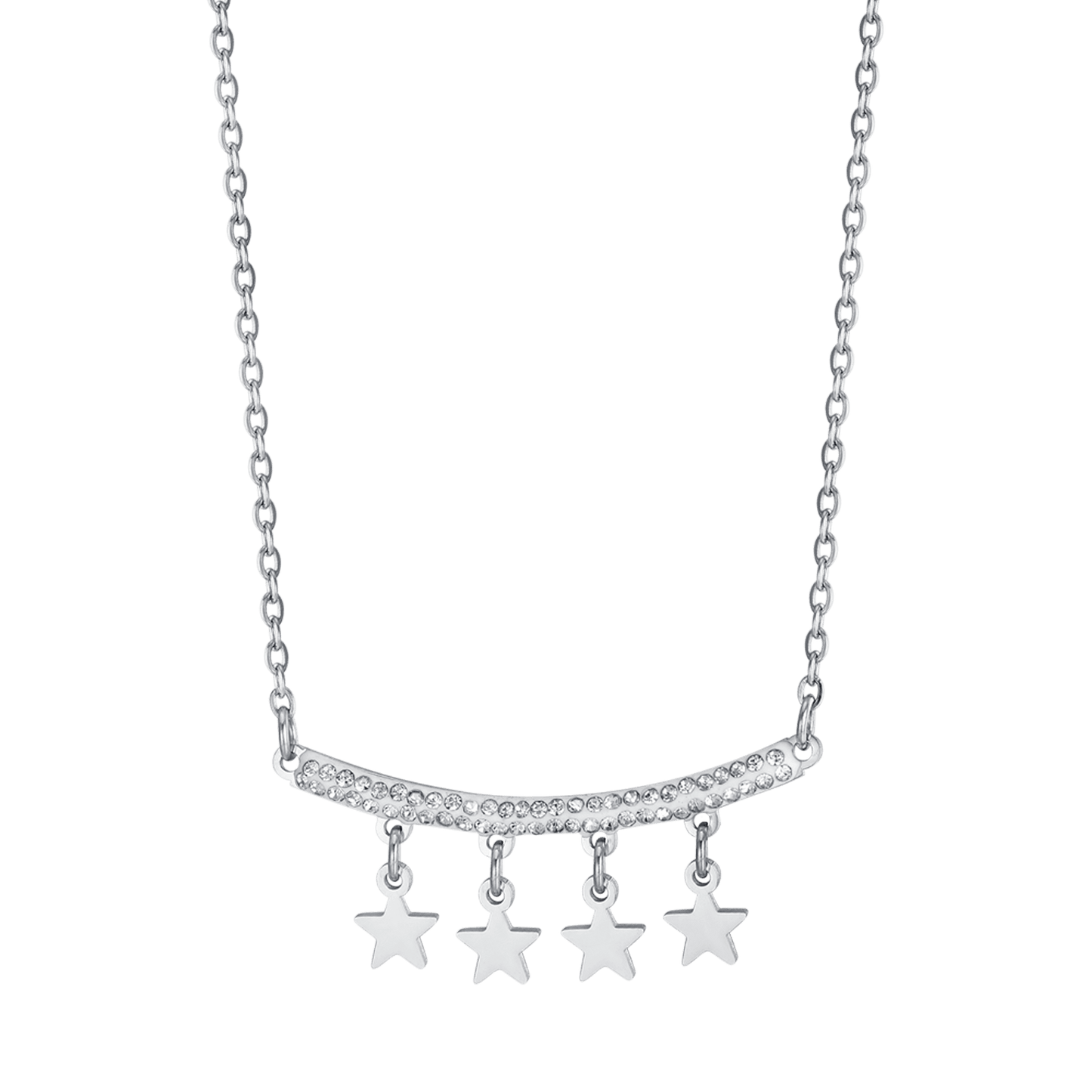 COLLIER EN ACIER POUR FEMME AVEC ETOILES Luca Barra