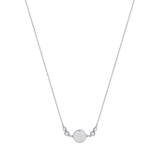 COLLIER POUR FEMME EN ACIER AVEC ÉLÉMENTS EN CRISTAUX BLANCS Luca Barra