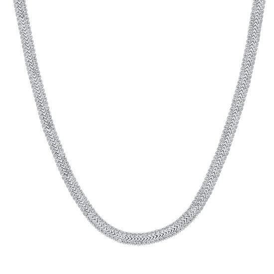 COLLIER TENNIS POUR FEMME EN ACIER AVEC CRISTAUX BLANCS Luca Barra