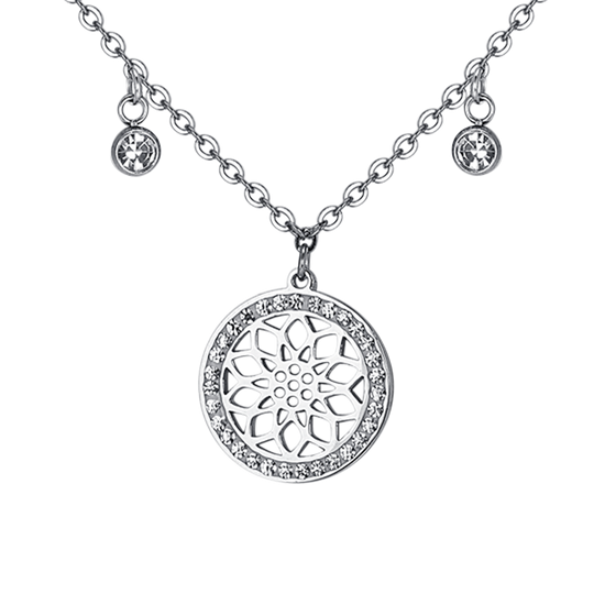 COLLIER EN ACIER FLEUR DE VIE