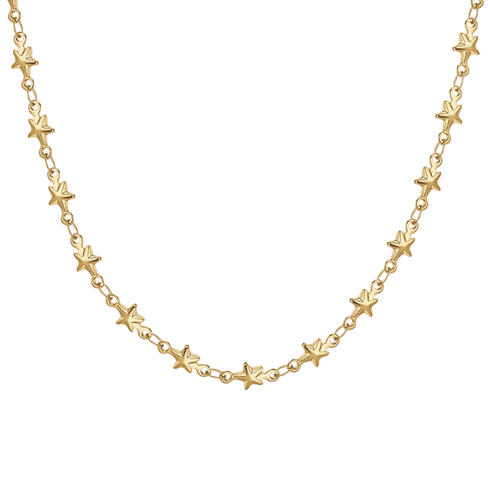 IP OR ACIER COLLIER POUR FEMME AVEC ÉTOILES