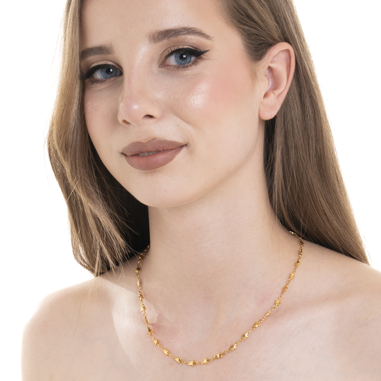 IP OR ACIER COLLIER POUR FEMME AVEC ÉTOILES