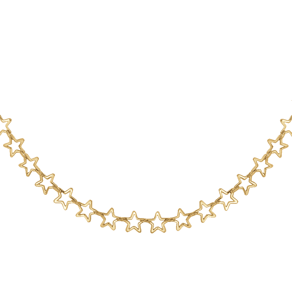 IP OR ACIER COLLIER POUR FEMME AVEC ÉTOILES
