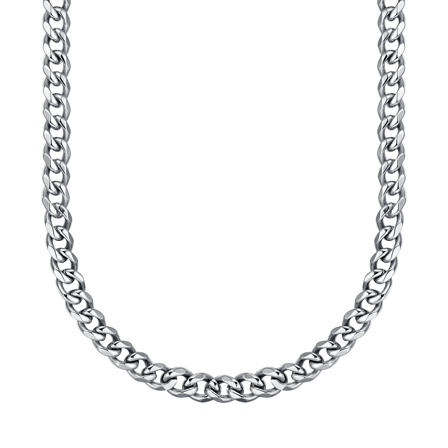 UNISEXE COLLIER EN ACIER AVEC CHAÎNE 9 MM Luca Barra