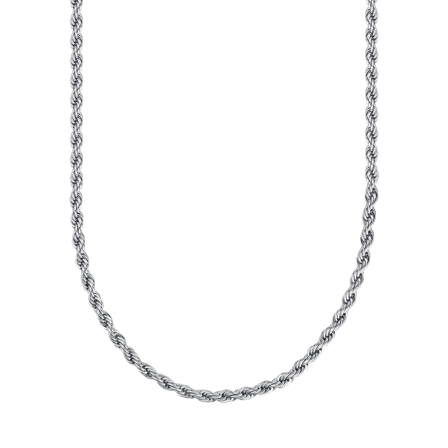 COLLIER TORCHON UNISEXE EN ACIER DORÉ IP 4MM
