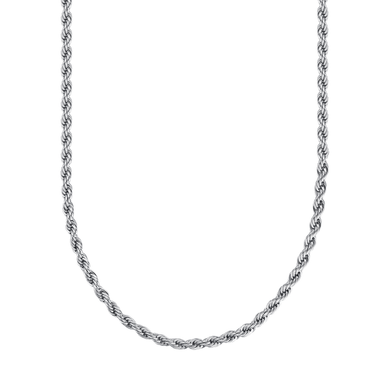 COLLIER TORCHON UNISEXE EN ACIER DORÉ IP 4MM