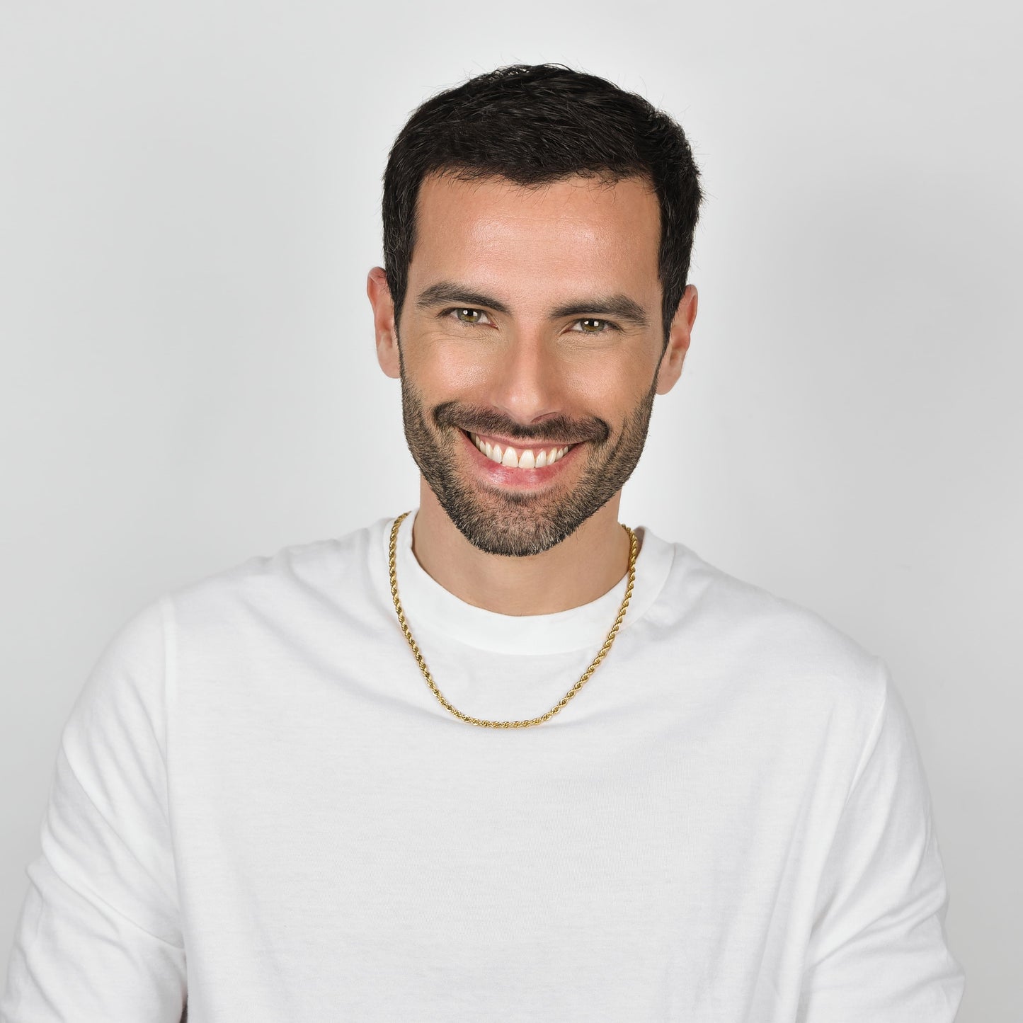 COLLIER TORCHON UNISEXE EN ACIER DORÉ IP 4MM