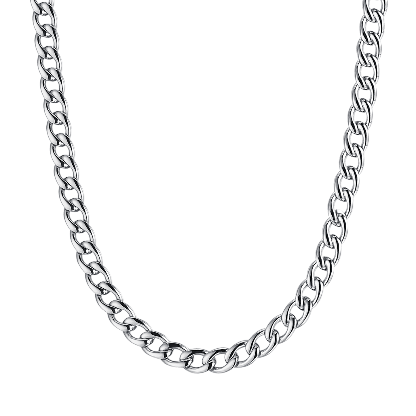 COLLIER D'ACIER POUR HOMME AVEC LACE DE GROUMETTE 7 MM Luca Barra