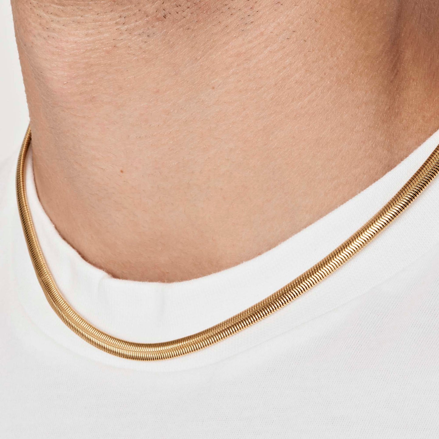 COLLIER HOMME SERPENT EN ACIER