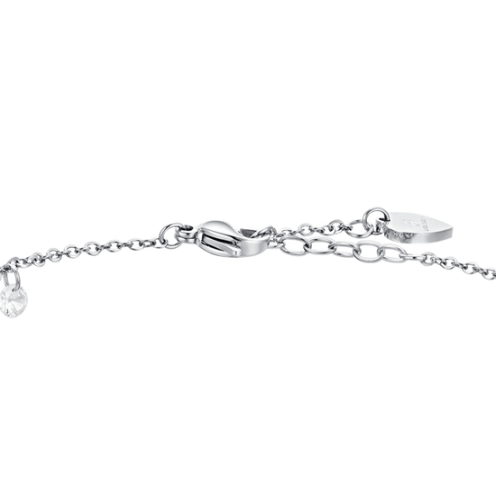 BRACELET DE CHEVILLE EN ACIER POUR FEMMES AVEC ZIRCON CUBIQUE BLANC