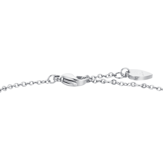 BRACELET DE CHEVILLE POUR FEMMES EN ACIER AVEC ZIRCON CUBIQUE ET COEURS