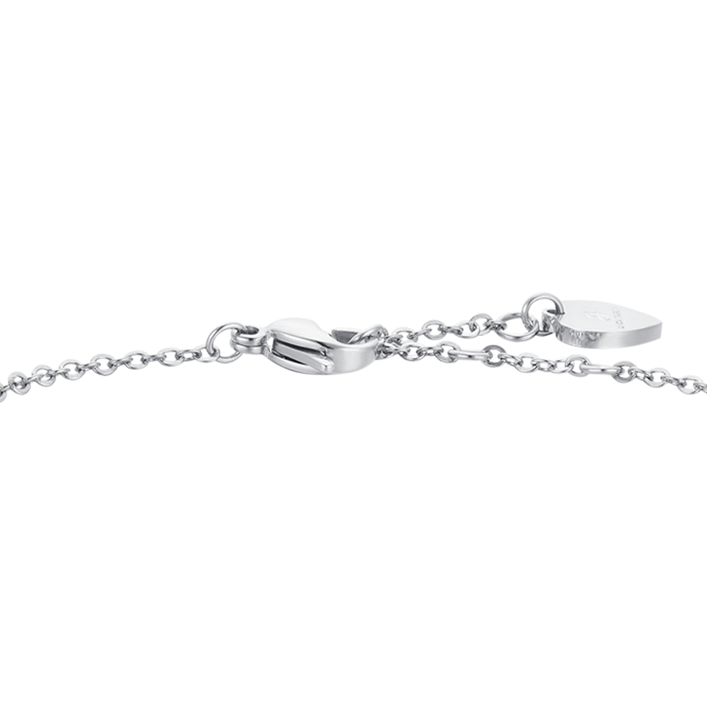 BRACELET DE CHEVILLE POUR FEMMES EN ACIER AVEC ZIRCON CUBIQUE ET COEURS