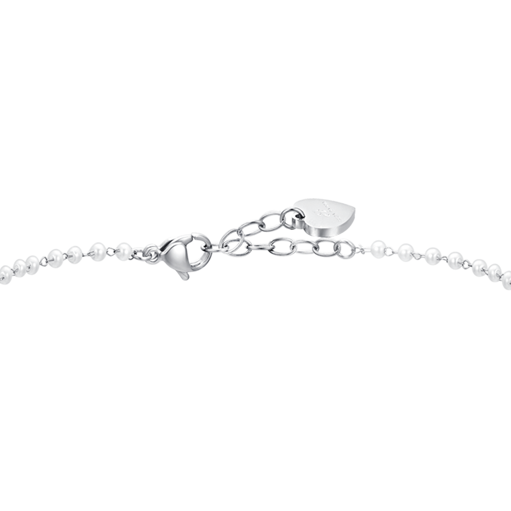 BRACELET DE CHEVILLE POUR FEMME EN PERLE ET ÉTOILE D'ACIER