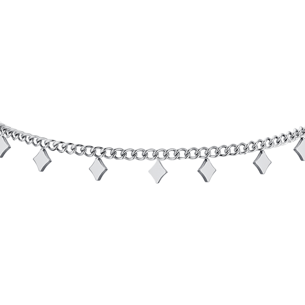 BRACELET DE CHEVILLE EN ACIER POUR FEMMES AVEC LOSANGES
