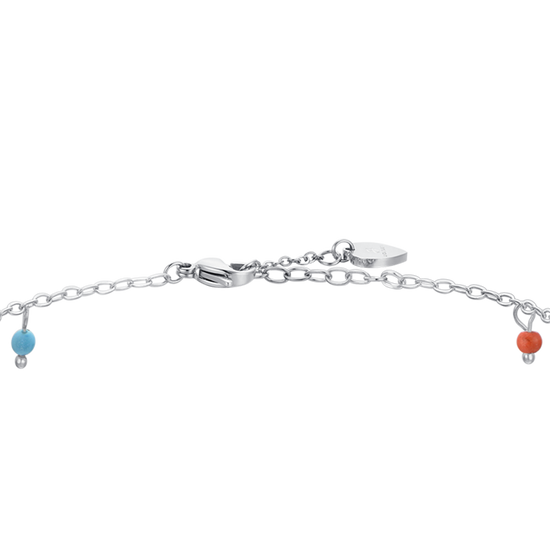 BRACELET DE CHEVILLE EN ACIER POUR FEMMES, PIERRES MULTICOLORES