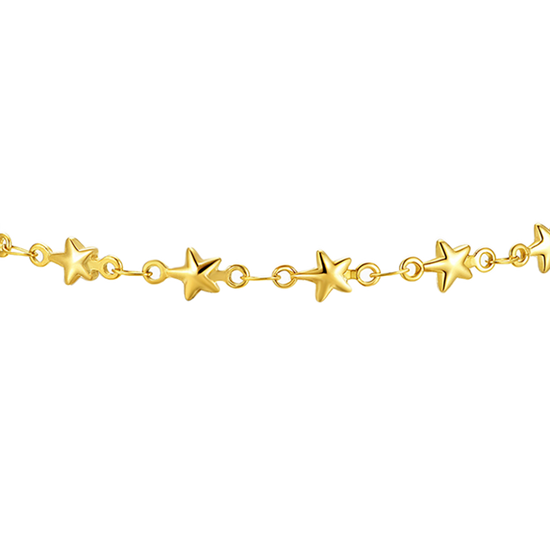 CAVIGLIERA DONNA IN ACCIAIO IP GOLD CON STELLE