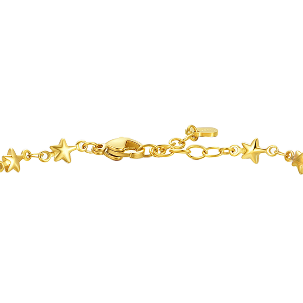 CAVIGLIERA DONNA IN ACCIAIO IP GOLD CON STELLE