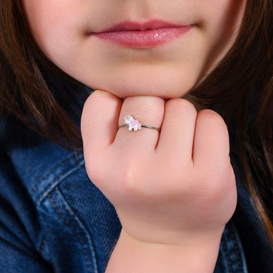 BAGUE D'ENFANT EN ACIER AVEC UNICORNO Luca Barra