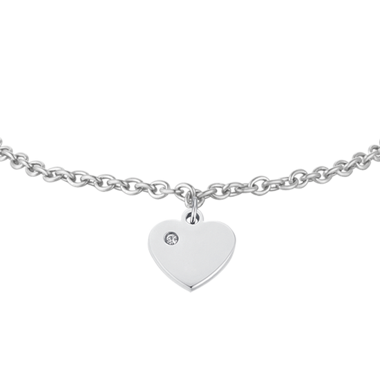 BRACELET FILLE EN ACIER AVEC COEUR
