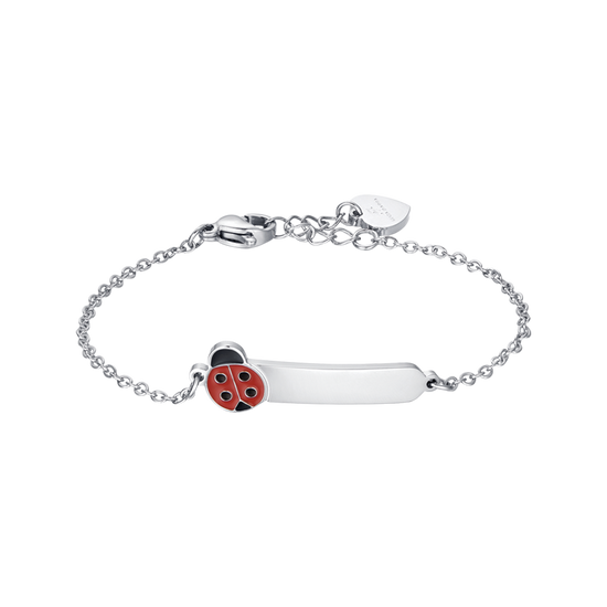 BRACELET PERSONNALISABLE POUR ENFANTS EN ACIER INOXYDABLE AVEC COCCINELLA Luca Barra