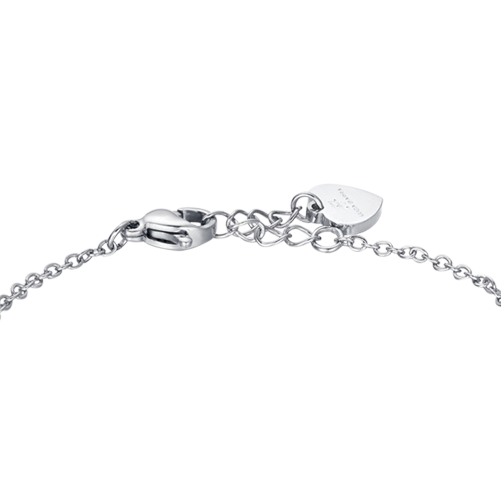 BRACELET PERSONNALISABLE POUR FILLE EN ACIER AVEC COCCINELLE