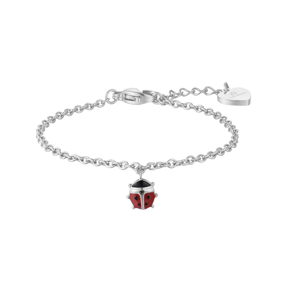 BRACELET POUR ENFANTS EN ACIER AVEC COCCINELLA Luca Barra