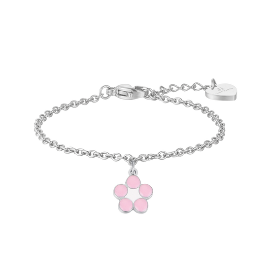 BRACELET POUR ENFANTS EN ACIER AVEC FLEUR Luca Barra