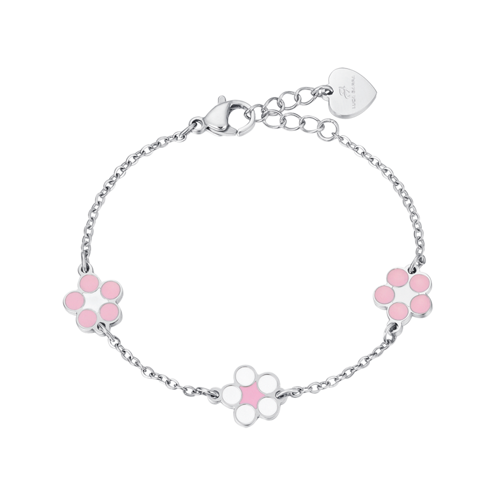 BRACELET POUR ENFANTS EN ACIER AVEC FLEURS Luca Barra