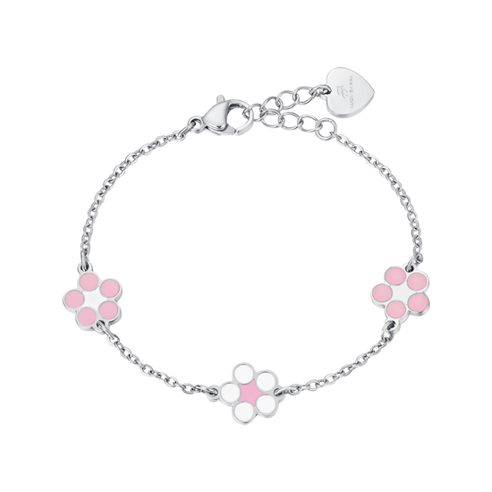 BRACELET POUR ENFANTS EN ACIER AVEC FLEURS Luca Barra