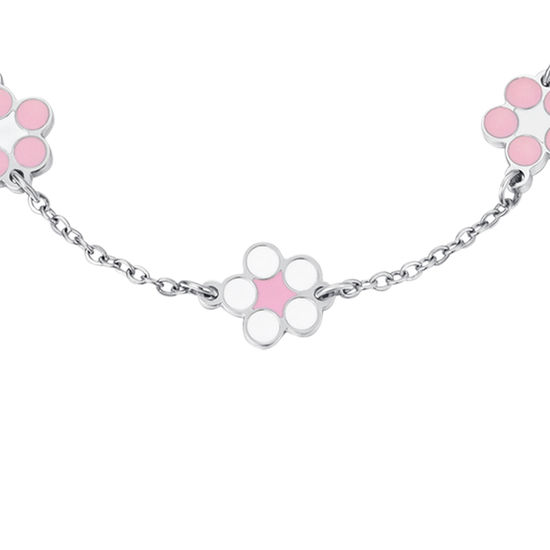 BRACELET FILLE EN ACIER AVEC FLEURS
