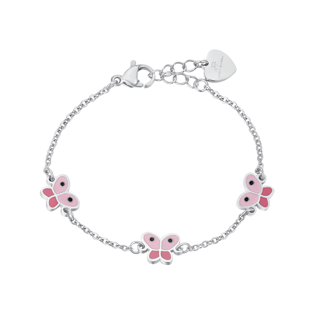 BRACELET POUR ENFANTS EN ACIER AVEC DES PAPILLONS Luca Barra