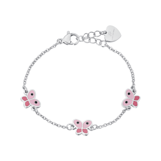 BRACELET POUR ENFANTS EN ACIER AVEC DES PAPILLONS Luca Barra