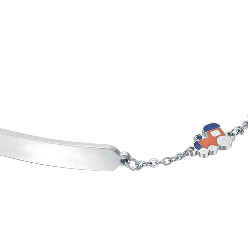 BRACELET BÉBÉ EN ACIER AVEC TRAIN