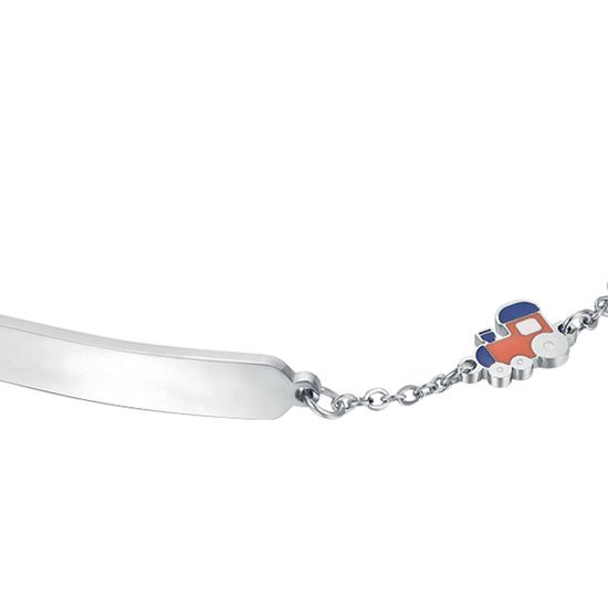 BRACELET BÉBÉ EN ACIER AVEC TRAIN