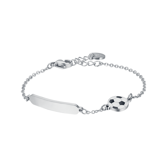 BRACELET BÉBÉ EN ACIER AVEC BOULE Luca Barra