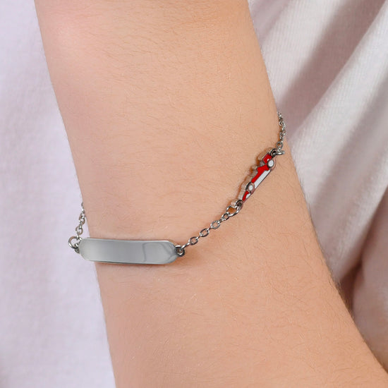 BRACELET D'ENFANT EN ACIER AVEC MACHINE Luca Barra