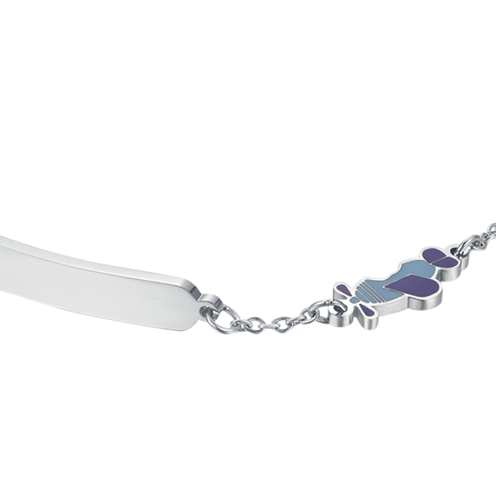 BRACELET BÉBÉ EN ACIER AVEC AVION