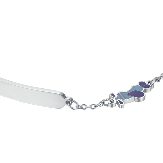 BRACELET BÉBÉ EN ACIER AVEC AVION