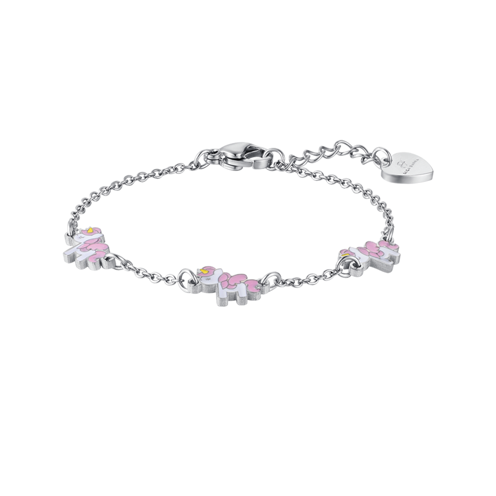 BRACELET POUR ENFANTS EN ACIER AVEC UNICORONS Luca Barra