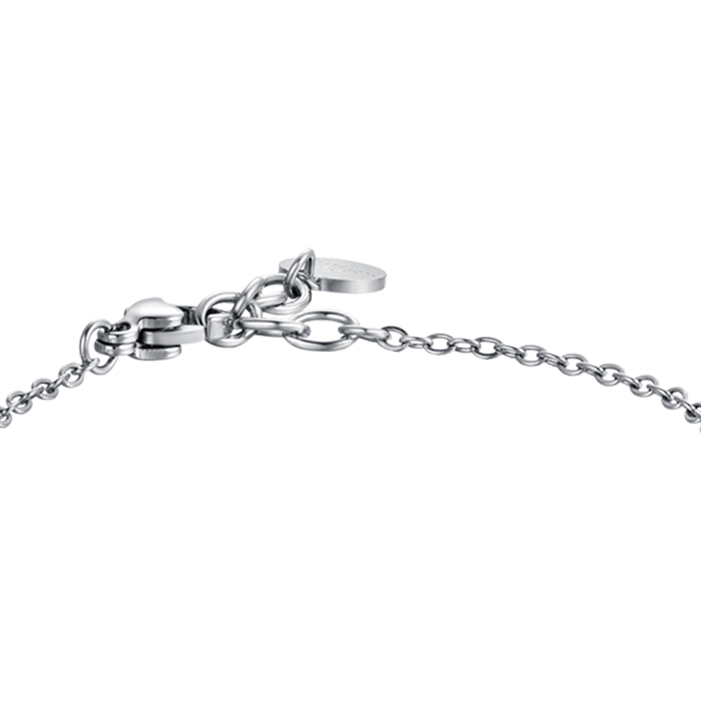 BRACELET BÉBÉ EN ACIER AVEC PIERRES JAUNES ET ROUGES