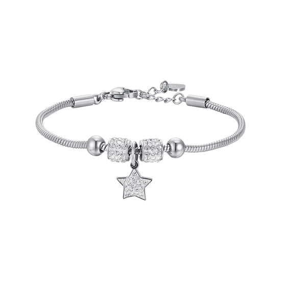 BRACELET ENFANT EN ACIER AVEC ÉTOILE AVEC CRISTAUX BLANCS Luca Barra