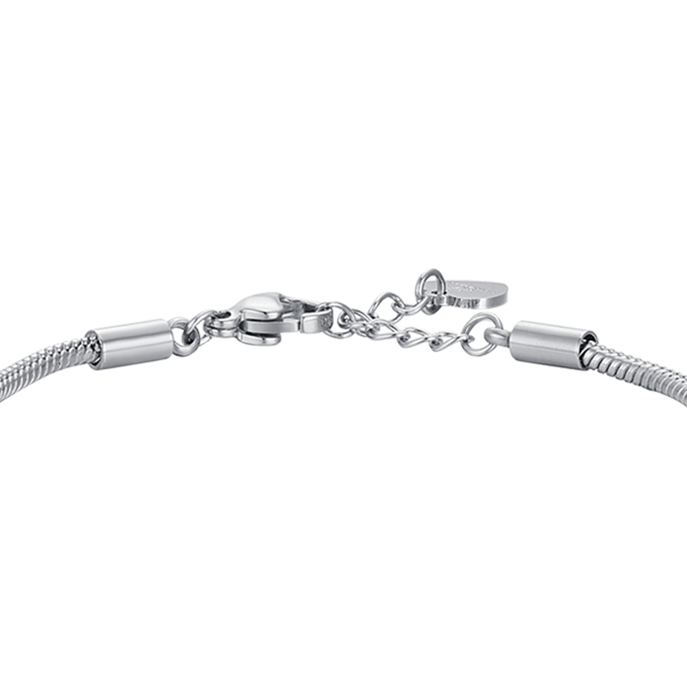 BRACELET PAPILLON EN ACIER AVEC CRISTAUX BLANCS